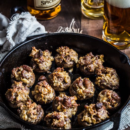 Sausage Stuffed Mushrooms - Recipe photo by Jelly Toast