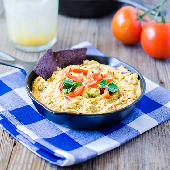 Super Bowl Southwestern Vegan Queso - Recipe photo by Natural Vitality