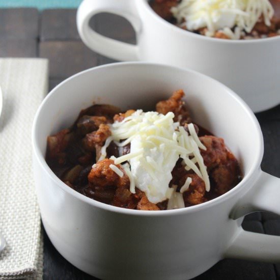 Italian Sausage Chili - Recipe photo by CookingInStilettos