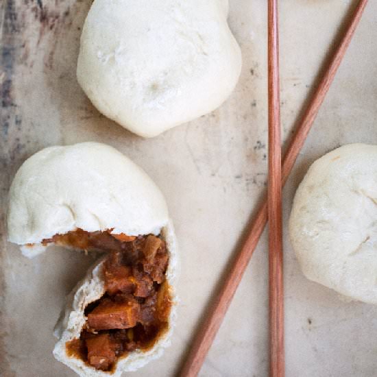 BBQ Lentil Baozi - Recipe photo by ProduceonParade