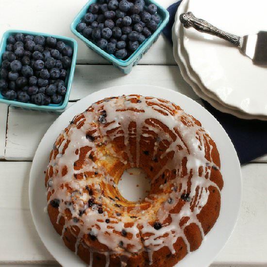Blueberry Cream Cheese Pound Cake - Recipe photo by Craving Something Healthy