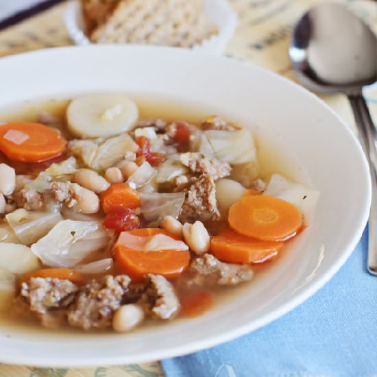 Italian Sausage Soup with Cabbage - Recipe photo by Jessica Weible