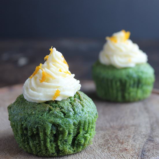 Kale and Orange Cupcakes - Recipe photo by veggie desserts