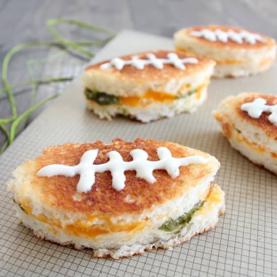 Football Jalapeño Grilled Cheese - Recipe photo by Whitney Bond