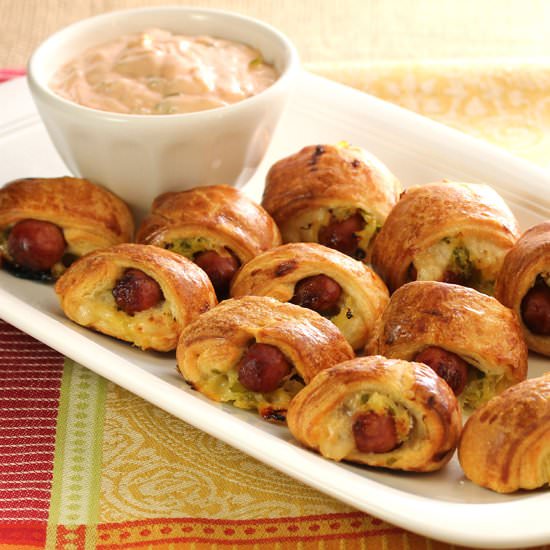 Reuben Pigs in Blankets - Recipe photo by jaslusser