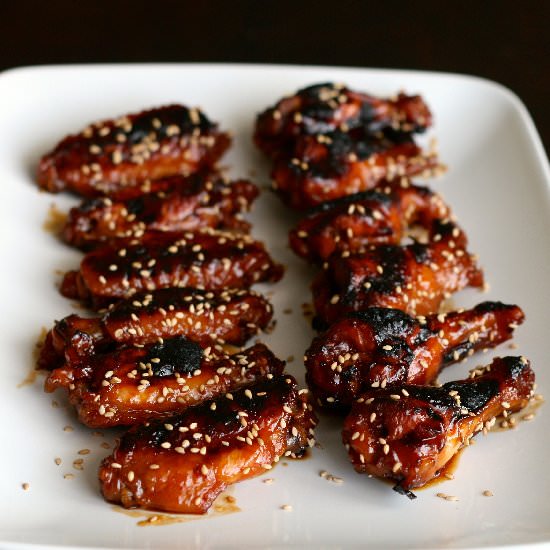 Sticky Teriyaki Wings - Recipe photo by thekitchenarium