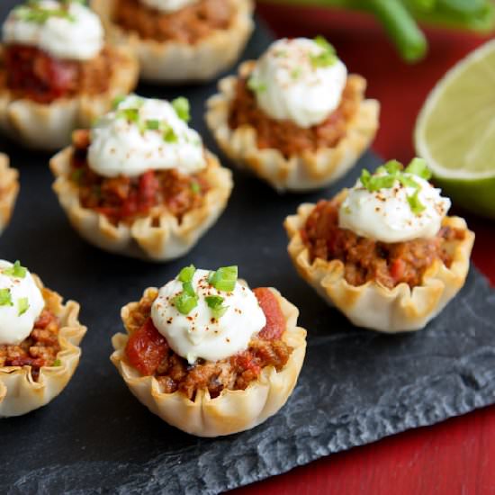 Cheesy Turkey Taco Cups - Recipe photo by afarmgirlsdabbles