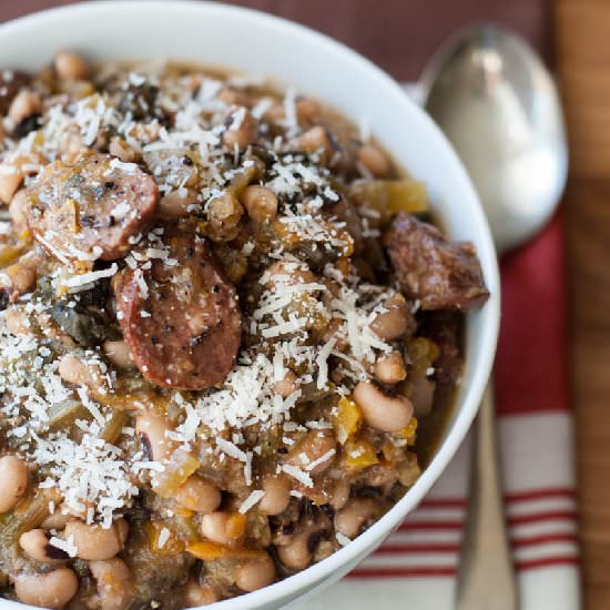 Slow Cooker Sausage and Bean Soup - Recipe photo by On Top Of Spaghetti
