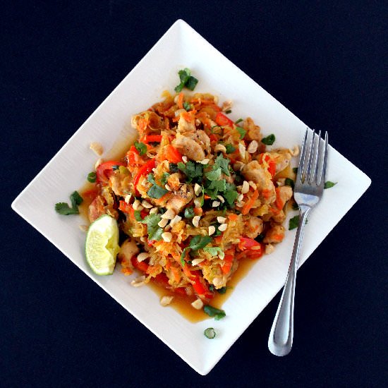 Spaghetti Squash Pad Thai - Recipe photo by the wheatless kitchen