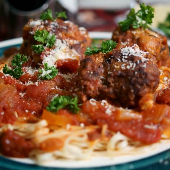 Spaghetti and Meatballs - Recipe photo by flavorfuljourneys