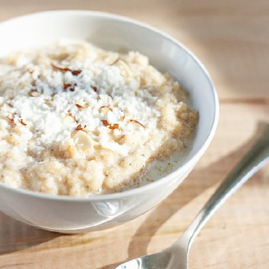 Cardamom & Coconut Semolina Porridge - Recipe photo by FigandHoney