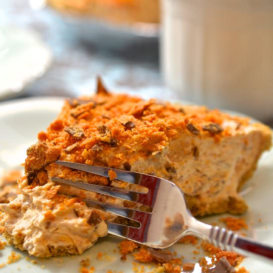 Skinny Butterfinger Pie - Recipe photo by Ciao Chow Bambina