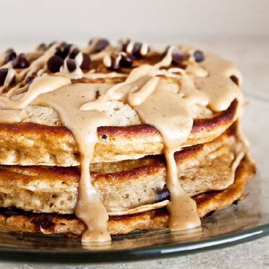 Espresso Chip Pancakes - Recipe photo by DessertForTwo