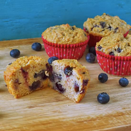 Lemon Blueberry Ricotta Muffins - Recipe photo by The Foodie Couple