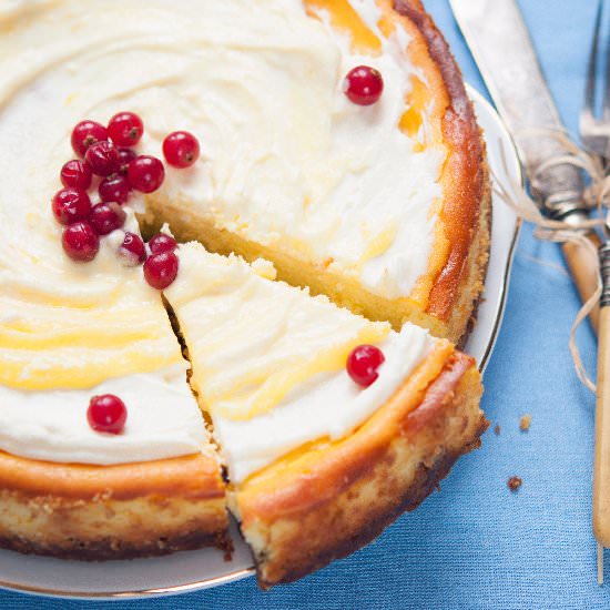 Lemon curd cheesecake - Recipe photo by Andie