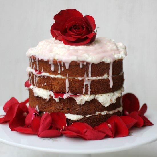 Rosewater Raspberry Teacake - Recipe photo by Whereyourtreasureis