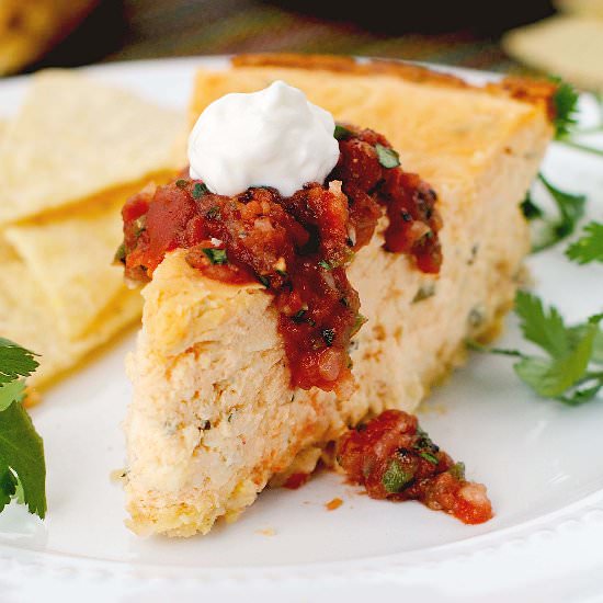 Savory Baked Salsa Cheesecake - Recipe photo by thatssomegoodcookin