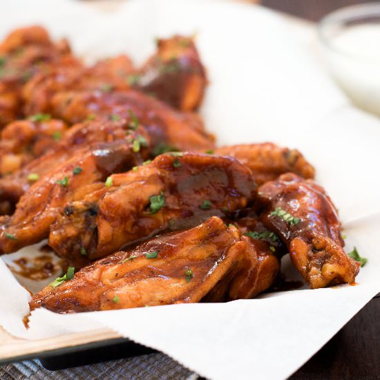 Hot BBQ wings - Recipe photo by Delights of Culinaria