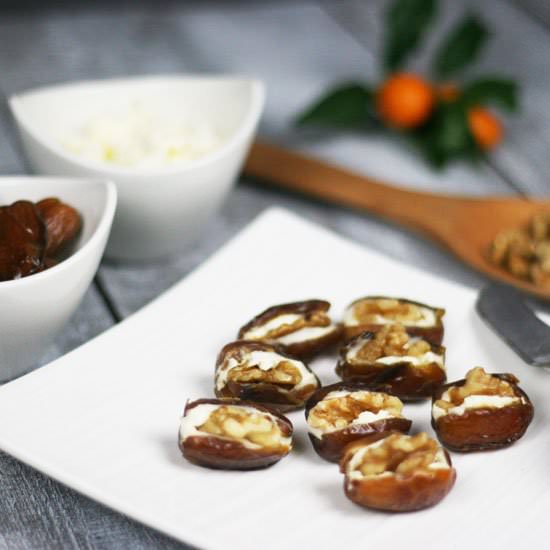 Walnut and Cheese Stuffed Dates - Recipe photo by OhTheThingsWellMake