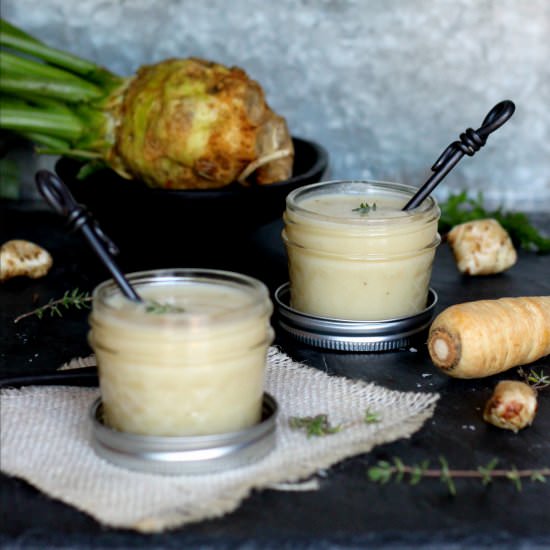 Parsnip and Celery Root Soup - Recipe photo by tastefood