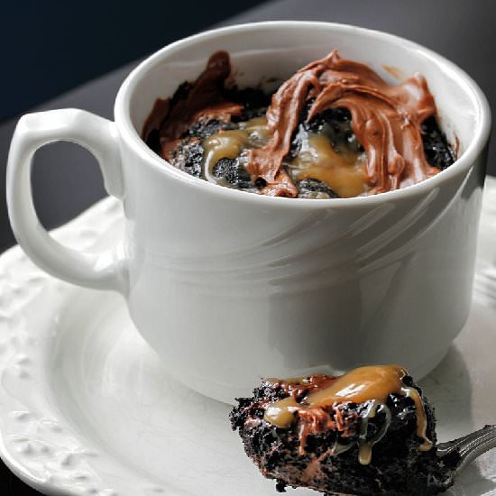 Gooey Brownie Chocolate Mug Cake - Recipe photo by TheKitchenWhisperer