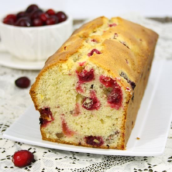 Cranberry, Orange, and Walnut Tea Cake - Recipe photo by gabrielacuisine