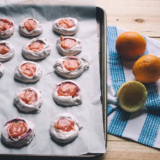 Pink Meringue Cookie - Recipe photo by VegetarianVentures