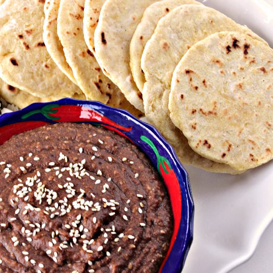Mole and Corn Flour Tortillas - Recipe photo by The Gumdrop Button