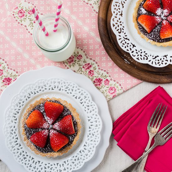 Chocolate Tart with Hazelnut Crust - Recipe photo by littlespicejar