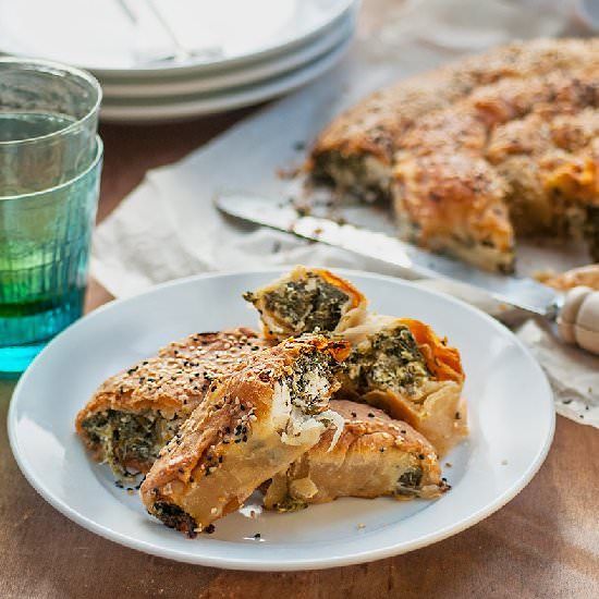 Spanakopita with homemade phyllo - Recipe photo by supergoldenbakes