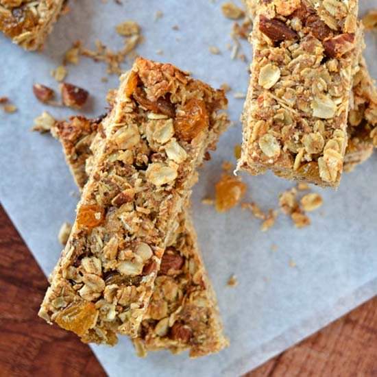 Orange Almond Granola Bars - Recipe photo by wellplated