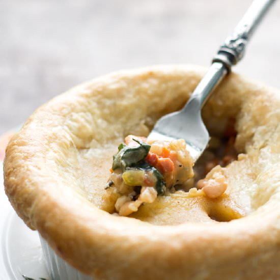 Pancetta & White Bean Pot Pies - Recipe photo by clstar