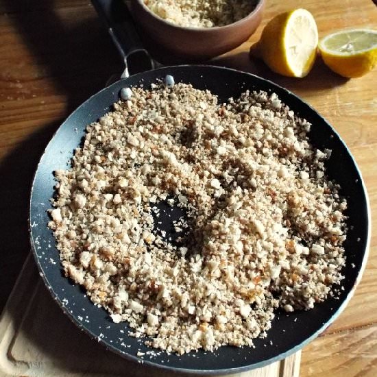 Lemon and Anchovy Breadcrumbs - Recipe photo by Fish Fingers for tea