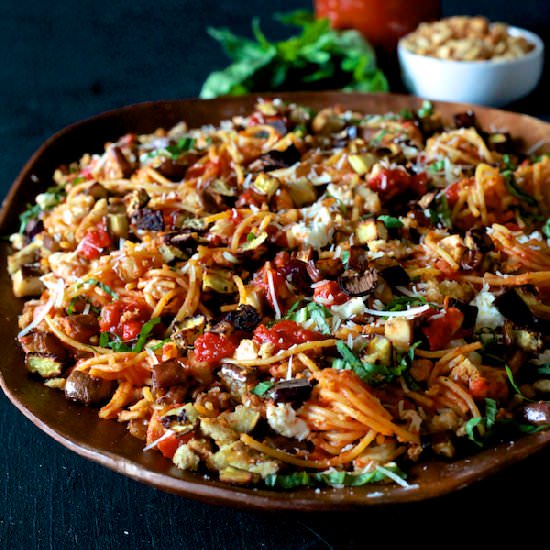 Eggplant Parmesan Pasta - Recipe photo by meseidy
