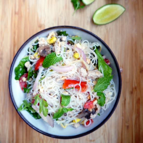 Yum Woon Sen-Thai Noodle Salad - Recipe photo by Thai-Foodie