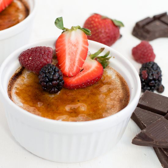 Chocolate Creme Brûlée - Recipe photo by Delights of Culinaria