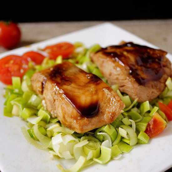 Stir Fried Teriyaki Salmon - Recipe photo by theskinnypot