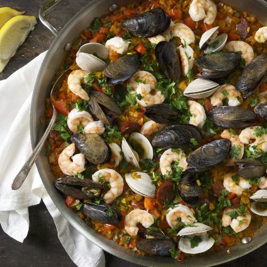 Seafood Paella - Recipe photo by RelishingIt