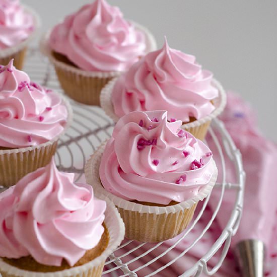Rosewater Cupcakes - Recipe photo by houseoftreats.org