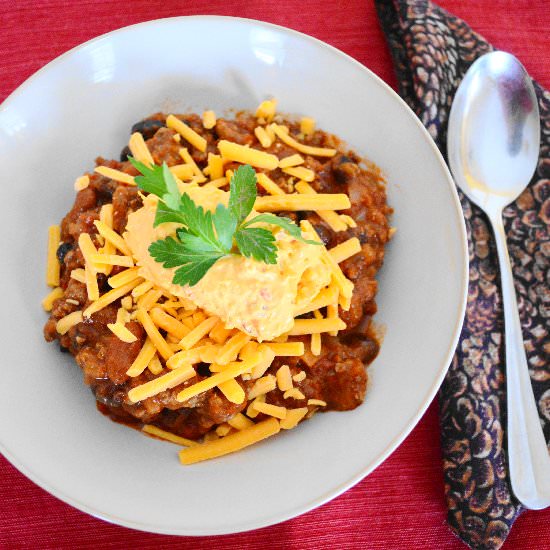 Smokin' Beef and Bean Chili - Recipe photo by jeanieandluluskitchen