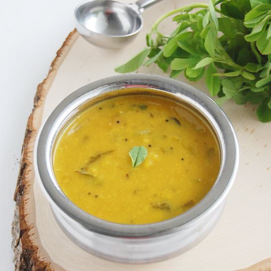 Methi leaves sambar - Recipe photo by 7aumsuvai