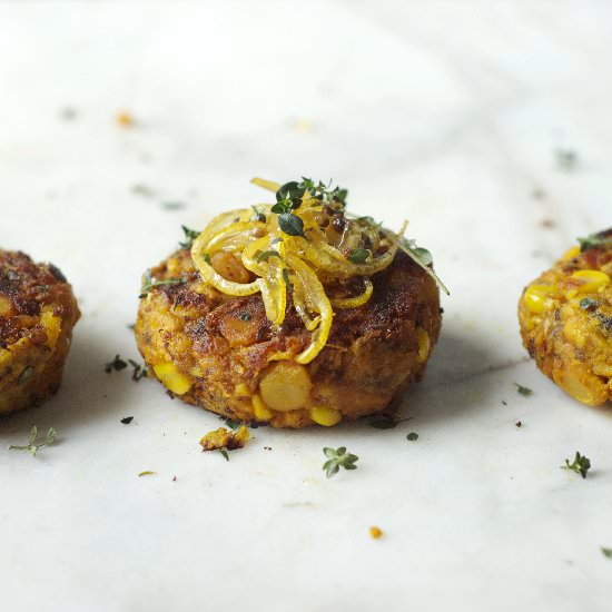 Chickpea and Tempeh Patties - Recipe photo by joanamendes