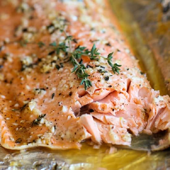 Honey Salmon in Foil - Recipe photo by damndelicious