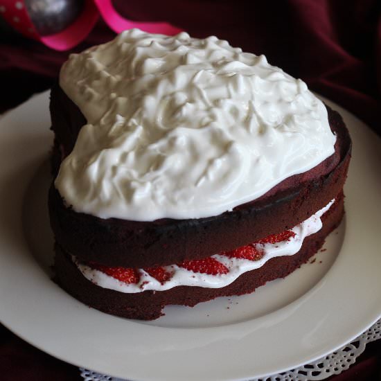 Red Velvet Valentine's Cake - Recipe photo by Gday Souffle