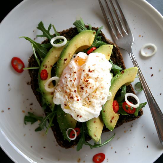Poached Egg and Avocado Sandwich - Recipe photo by herbsandco