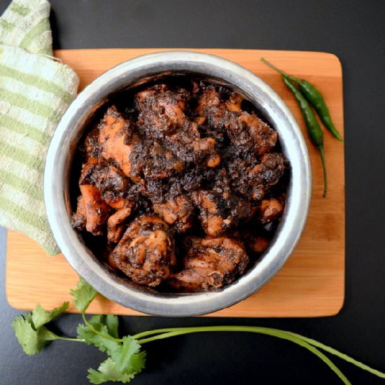 Peppery Black Chicken - Recipe photo by Happily Spiced