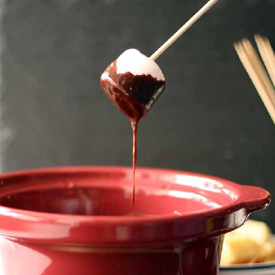 Slow Cooker Chocolate Fondue - Recipe photo by honeyandbirch