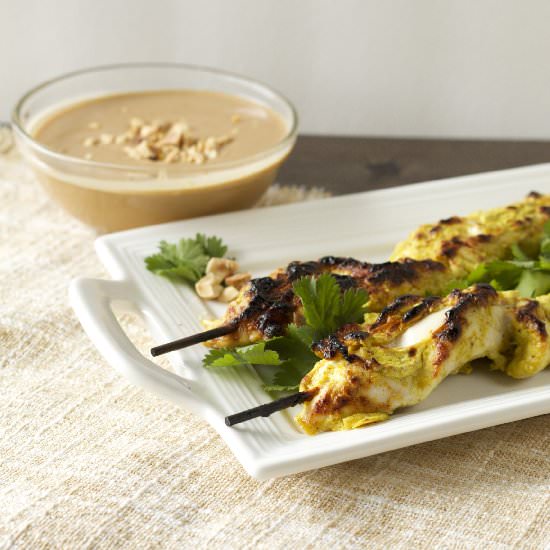 Healthy Chicken Satay Skewers - Recipe photo by proshapefitness