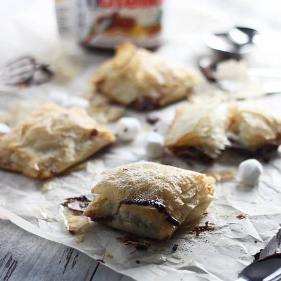 Peanut Butter Phyllo Pockets - Recipe photo by cookingforkeeps