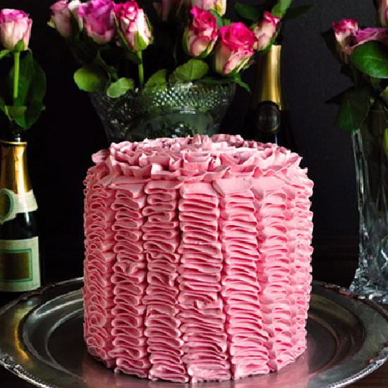 Ruffled Champagne Cake - Recipe photo by JuniperCakery